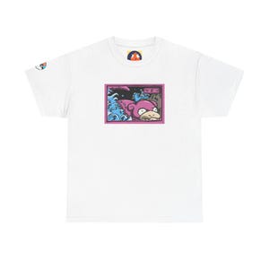 Camiseta con arte de fan de anime con linograbado de Slowpoke