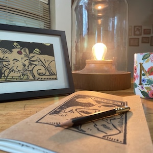 Pokémon inspired Persian Japanese linocut printmaking fanart Chine-collé