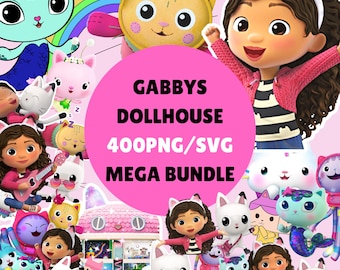 Gabby's Dollhouse PNG Clipart Bundle, Gabby's Dollhouse png, Gabby's Dollhouse svg Birthday Decoration Printable