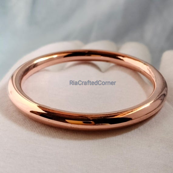 Hand Crafted Heavy Copper Bangle, Healing Arthritis, 6mm Thick