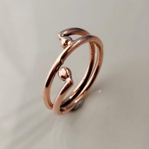 Handmade Copper Ring - Copper Wire Ring - Minimalist Copper Ring - Statement Ring - 100% Pure Copper Therapy Ring for Pain Relief & Healing