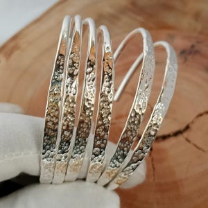 Hammered Cuff Bracelet, Sterling Silver Bangle, Hand Crafted Silver Bracelet, Adjustable Hammered Bracelet, Stacking Bangle, Gift For Her