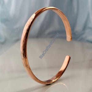 Solid Copper Bracelet, Handmade Copper Cuff Bracelet, Adjustable Cuff Bracelet, Men&#39;s copper bracelet, Arthritis Bracelet,Minimalist Jewelry