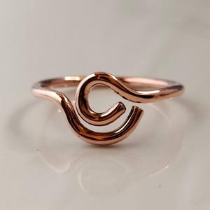Handmade Copper Wire Ring, 100% Pure Copper Therapy Ring for Pain Relief & Healing, Copper Wrap Around Ring, Minimalist Copper Jewelry