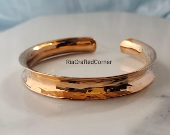 Handmade Pure Copper Cuff Bracelet – Minimalist Healing Jewelry