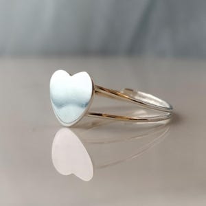 925 Sterling Silver Heart Ring, Unique Heart Ring, Statement Ring, Tiny Silver Heart Ring, Everyday Wear Ring, Dainty Silver Ring, Love Ring