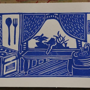 Kitchen Linoprint