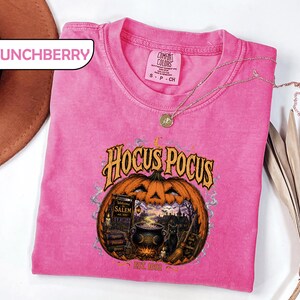 Comfort Colors® Salem Halloween Shirt, Spooky Season Witchy Tee, Witch City Massachusetts T-Shirt, Retro Pumpkin Graphic Tees image 4