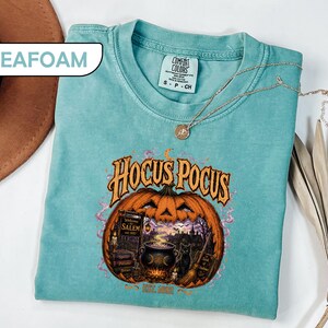 Comfort Colors® Salem Halloween Shirt, Spooky Season Witchy Tee, Witch City Massachusetts T-Shirt, Retro Pumpkin Graphic Tees image 7