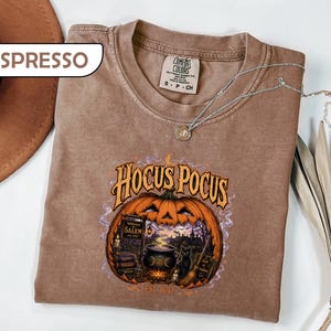 Comfort Colors® Salem Halloween Shirt, Spooky Season Witchy Tee, Witch City Massachusetts T-Shirt, Retro Pumpkin Graphic Tees image 2