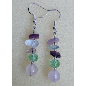 Candytuft: Earrings, Elegant Stone Jewelry, Stylish Indie Dangle, Artsy Hipster Statement, Sophisticated Boho Hippie Fashion, Bold Accessory