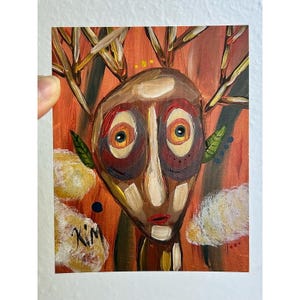Tree Woman: Art Print (4x5, 8x10), Surreal Acrylic Painting, Fun Indie Decor, Whimsical Modern Fantasy Artwork, Unframed Glicée Statement
