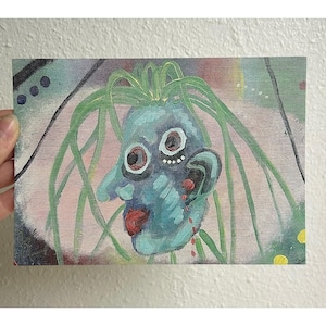 Your Earthy Sister: Art Print (5x7), Surreal Acrylic Painting, Funky Indie Decor, Fun Abstract Artwork, Colorful Unframed Glicée Statement