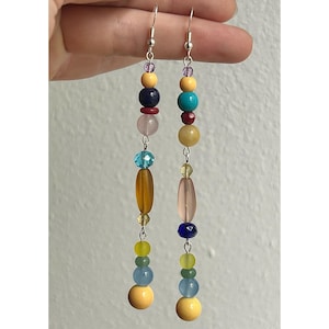 Afternoon: Earrings, Funky Asymmetrical Jewelry, Fun Mismatched Dangle, Artsy Hipster Statement, Boho Hippie Fashion, Quirky Indie Accessory