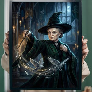 Minerva McGonagall - Printable Wall Art Poster - Harry Potter Fan Art - Digital Download