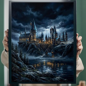Hogwarts Castle - Printable Wall Art Poster - Harry Potter Fan Art - Digital Download