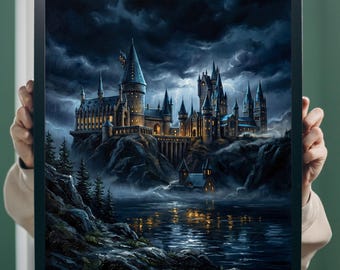 Hogwarts Castle - Printable Wall Art - Digital Download - Harry potter Fan Art