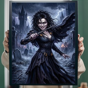 Bellatrix Lestrange - Printable Wall Art Poster - Harry Potter Fan Art - Digital Download