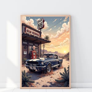 Ford Mustang | Retro Art
