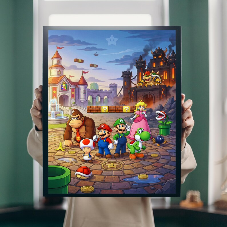 Super Mario - Printable Wall Art - Digital Download - Super Mario Fan ...