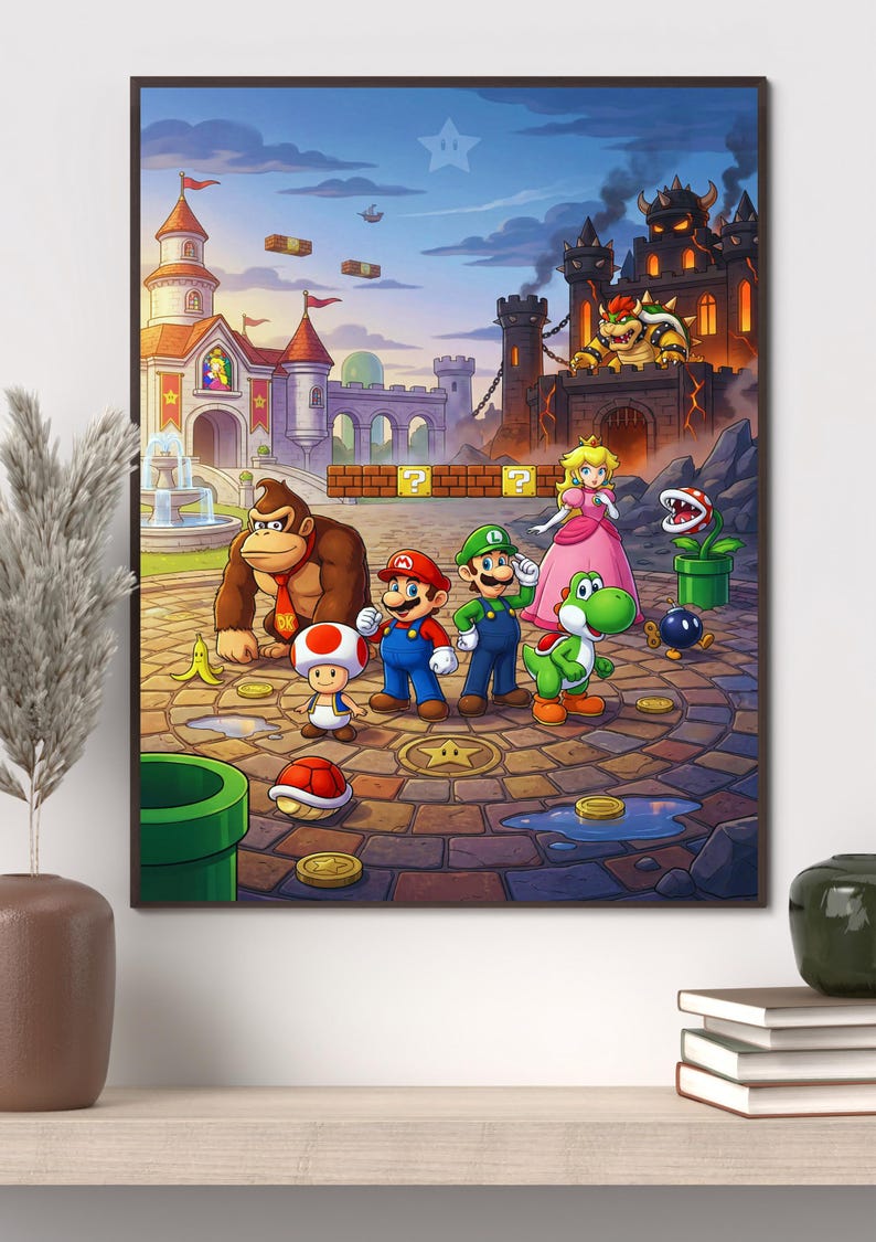 Super Mario - Printable Wall Art - Digital Download - Super Mario Fan ...