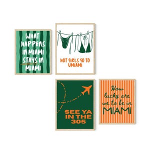 UMiami Poster Bundle | University of Miami Wall Art | Digital Prints 11x14 + 16x20 | College Dorm Room Decor