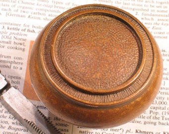 Perilla de puerta de anillo de entrada de latón vintage de 2,5" con varilla dividida - Hardware de perilla de puerta victoriana antigua