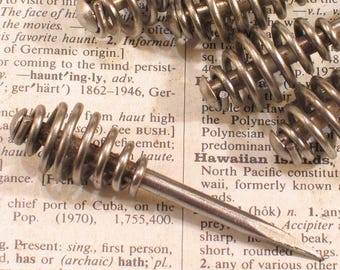 NOS Victorian Coiled Wire Picture Nail 2-5/8" Long - Vintage Photo Hanging Hardware 1 of 17