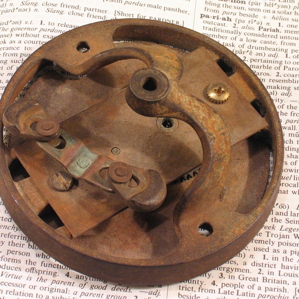 Vintage Door Bell Mechanism - Antique Mechanical Doorbell Hardware