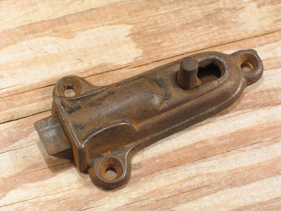 Vintage Unusual Cabinet Door Latch - Antique Cupboard Hardware image 0 - Vintage Unusual Cabinet Door Latch - Antique Cupboard Hardware