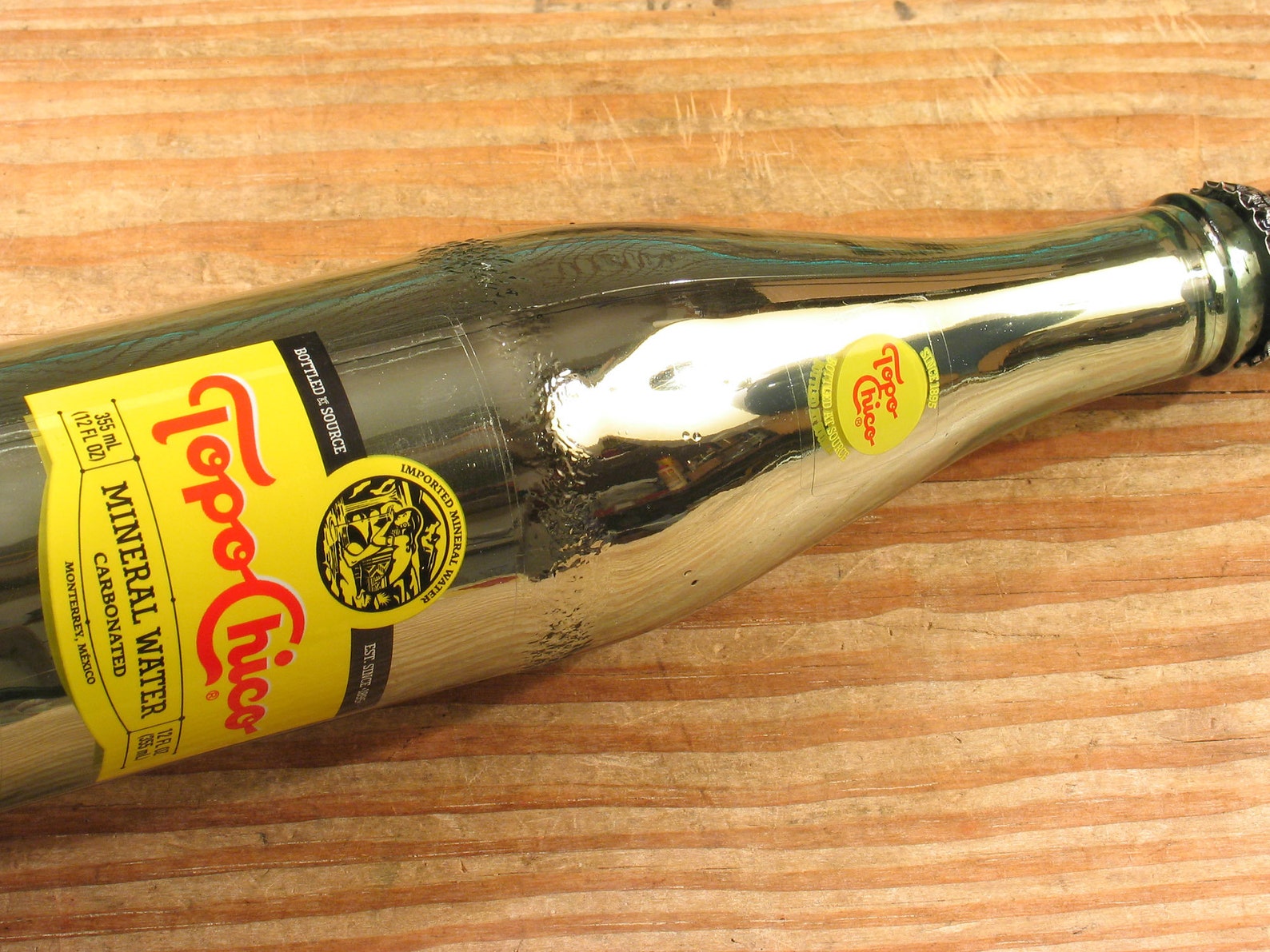 Bottle Lamp Trophy TOPO CHICO Silver Mirror Mineral Water