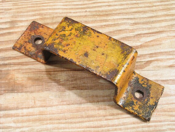 Vintage Steel Door Lock Plate Industrial Handle Etsy