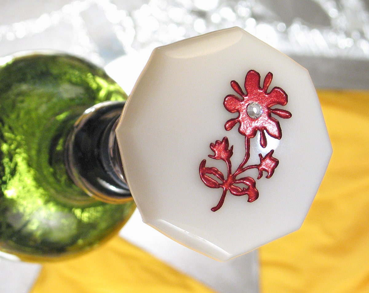 Antique Milk Glass Door Knob Bottle Stopper Topper SCARLET Etsy