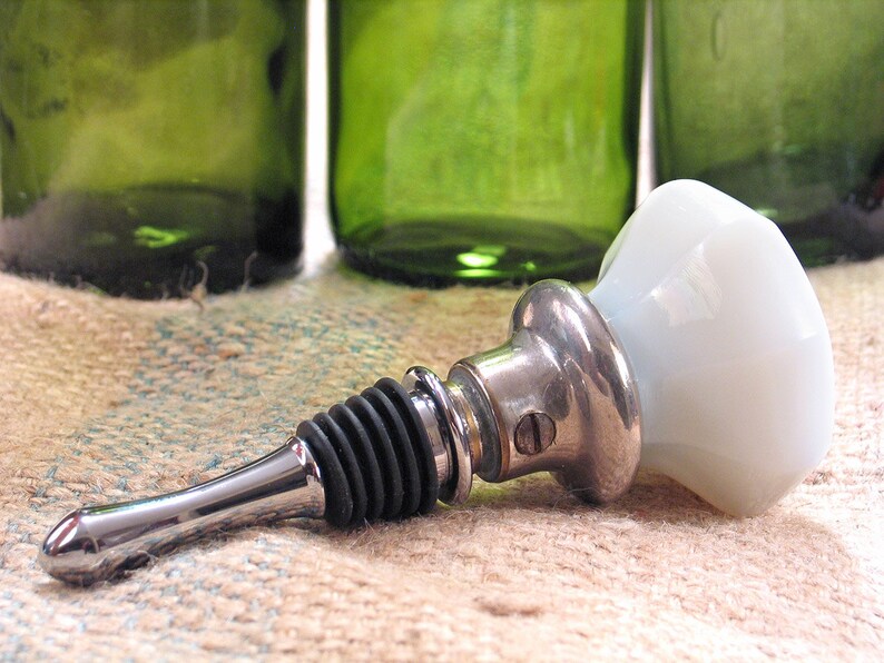 Antique Milk Glass Door Knob Bottle Stopper Topper VICTORIAN Etsy