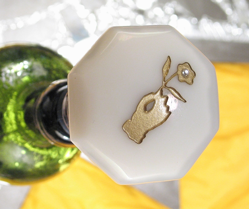 Antique Milk Glass Door Knob Bottle Stopper Topper VICTORIAN Etsy
