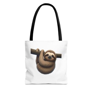 Charming Faultier Einkaufstasche, lustiges Geschenk für Tierliebhaber, nur Hangin 'out Tasche, umweltfreundliches Einkaufen, niedliche Tasche für jeden Anlass