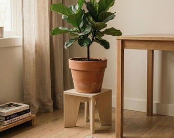 Mini Wooden Stool. End Table. Modern Side Table. Modern Plant Stand. Small Side Table. Laptop Table. Bedside Table.