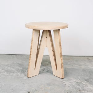 Trending Baltic Birch Small Table. Best-Seller Kids Stool. Modern Design. Made in USA. Handmade.