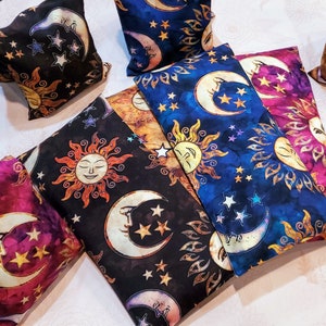 Rice heating pad Microwave heat pack or cold pack. Sun and Moon microwave heat pad. Gift for wife Crescent moon Gift for her