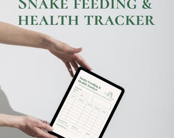 Snake Feeding & Health Tracker: Reptile Care Log (Printable PDF, A4/US Letter Sizes)