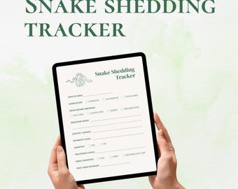 Snake Shedding Tracker Printable: Reptile Shedding Log (PDF Download