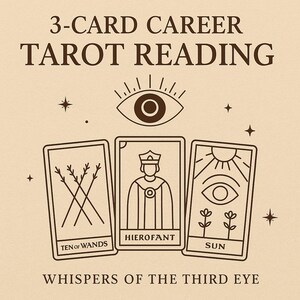 3 Card Tarot Reading Career Guidance  Personalized Digital PDF  Future & Work Insight  Third Eye Spiritual Message