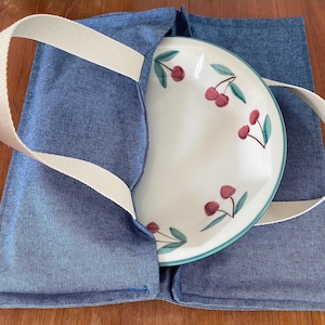 Flat Pie Tote, pie carrier, hosting gift, baking carrier, dish carrier