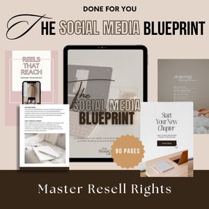The Social Media Blueprint | Resell Digital Products | PLR | MRR Faceless Products | Passive Income | Done For You