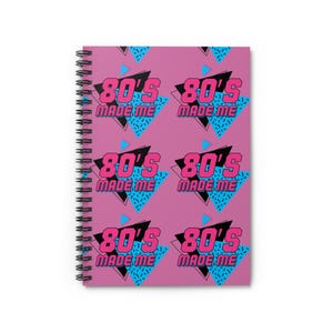 Pink 80&#39;s Retro Ruled Line Notebook
