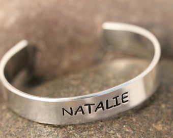 Child's Cuff Bracelet Personalized Hand Stamped fits most children and toddlers