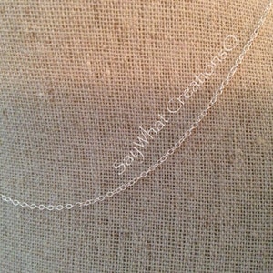 Sterling Silver Cable Chain 20 Necklace 1.1mm Italian Sterling Silver Link Chain image 2