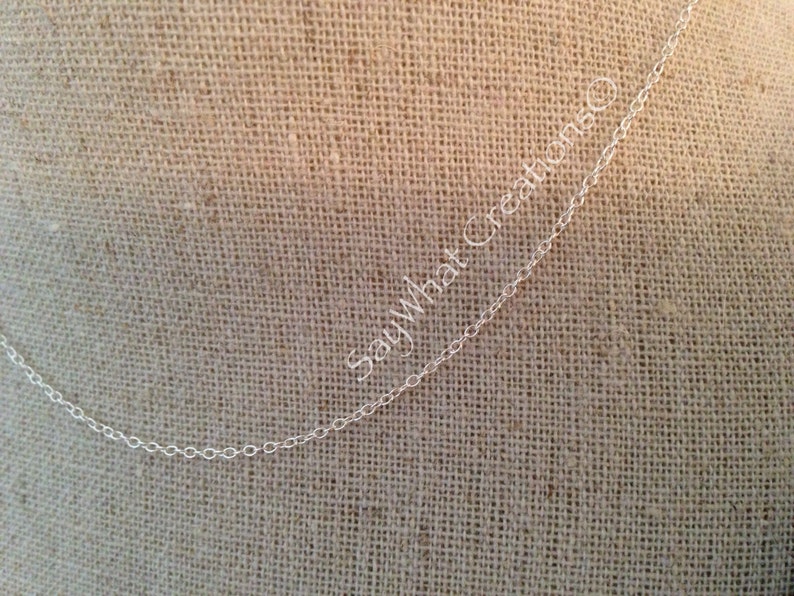 Sterling Silver Cable Chain 20 Necklace 1.1mm Italian Sterling Silver Link Chain image 2