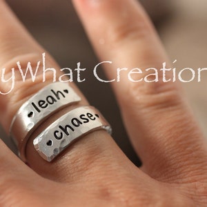 BEST SELLER Personalized Wrap Ring Hand Stamped image 5