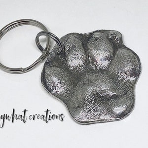 Your Dog's Paw Print made into Solid Silver for shadowbox or paperweight image 3